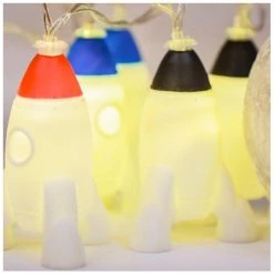 Stellar Haus BOYS GIFTS Rockets & Moon LED String Lights
