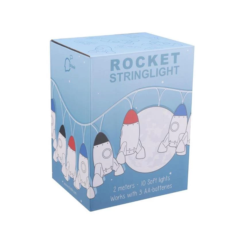 Stellar Haus BOYS GIFTS Rockets & Moon LED String Lights