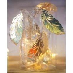 Stellar Haus Metallics Silver Feather LED Fairy Lights (2m)