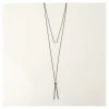 Duck & Sparrow Balance Double Strand Silver & Black Necklace JEWELLERY