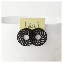 Duck & Sparrow Wind Catcher Black Earrings