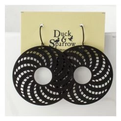 Duck & Sparrow Wind Catcher Black Earrings