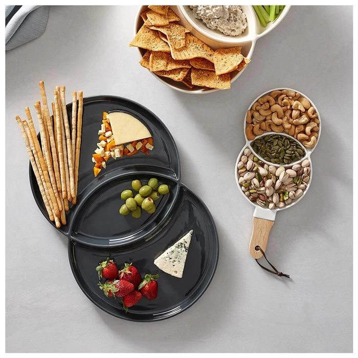 Ladelle Loop Platter - Charcoal Bowls, Plates & Serveware