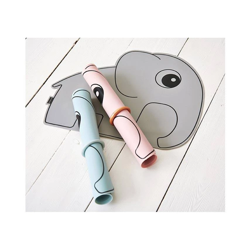 Done By Deer Dining & Aprons Silicone Elphee Placemat - Grey