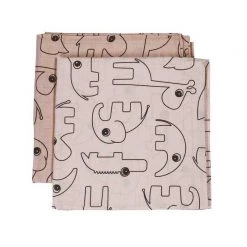 Done By Deer Contour Swaddle 2pk - Powder BABY & TODDLER GIFTS