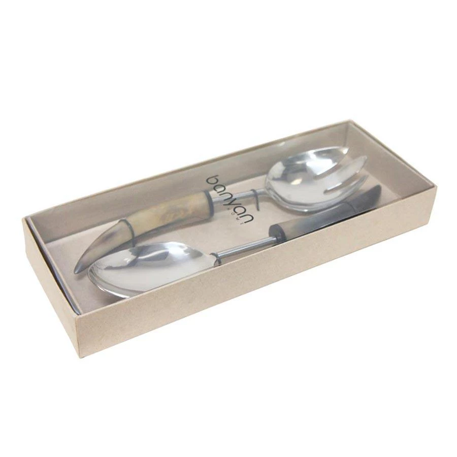 Banyan Home Horn Salad Server Set