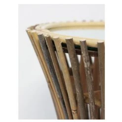 Stoneleigh & Roberson Coastal Bamboo Side Table With Mirror Top (50cm)