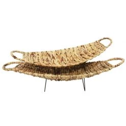 Stoneleigh & Roberson Woven Seagrass Boats (Set Of 2) Coastal
