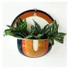 Urban Products Woodstock Rainbow Dot Wall Planter - Blue/Terracotta VASES & PLANTERS