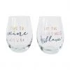 Urban Products Stemless Wine Glass Set - Time To Wine Down ENGAGEMENT & WEDDING