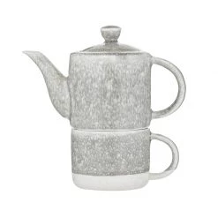 Leaf & Bean Reactive Glaze Teapot For One With Infuser (500ml)