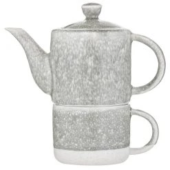 Leaf & Bean Reactive Glaze Teapot For One With Infuser (500ml)