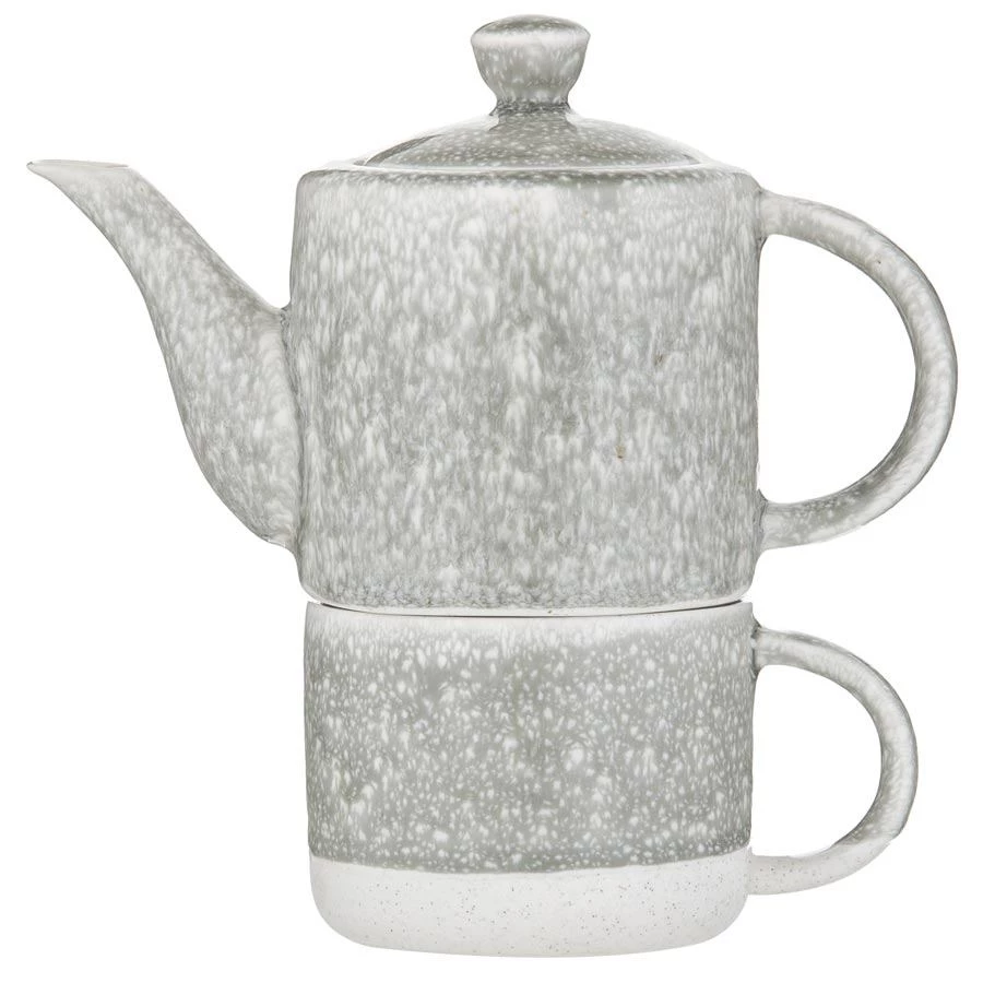 Leaf & Bean Reactive Glaze Teapot For One With Infuser (500ml)