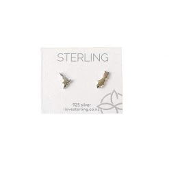 Sterling North & South Silver Stud Earrings