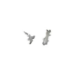 Sterling North & South Silver Stud Earrings
