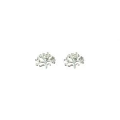 Sterling Kiwiana Pohutukawa Sprig Silver Stud Earrings