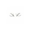 Sterling Wishbone Silver Stud Earrings