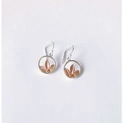 Sterling Women's Gifts - Over $50 Peeping Rose Gold Flower Earrings