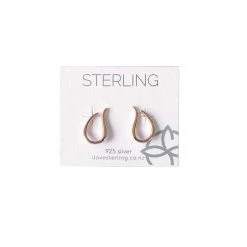 Sterling Women's Gifts - Over $50 Flame Rose Gold Earrings