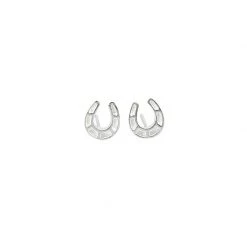 Sterling Horseshoe Silver Stud Earrings