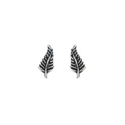 Sterling Silver Fern Stud Earrings