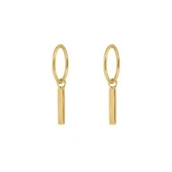 Republic Road Mini Musing Fine Line Sleeper Earrings - Gold