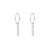 Republic Road Valentines Day Mini Musing Fine Line Sleeper Earrings - Silver