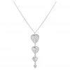 Wild Kiwiana Heart Space 4 Drop Pendant Necklace - Silver