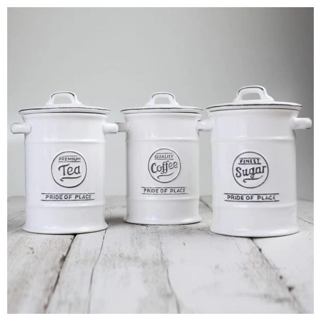 T&G Pride Of Place Tea Jar - White
