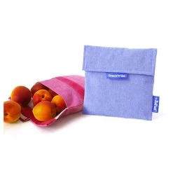 Roll Eat Reusable & Eco Friendly Snack & Go Reusable Snack Bag - Blue