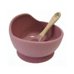 Moana Road Silicone Suction Bowl & Spoon - Pink