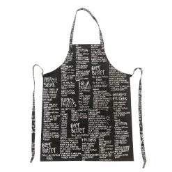 Moana Road Recipe Apron & Mitt Set - Black Kiwiana