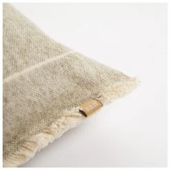 Raine & Humble Brushed Wild Stripe Cushion - Khaki Green