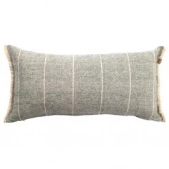 Raine & Humble Coastal Brushed Wild Stripe Cushion - Navy Blue