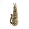 Raine & Humble Animal Print Cat Doorstop – Khaki Green