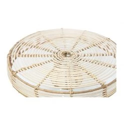 Stoneleigh & Roberson Coastal Bali Glass & Rattan Side Table (46cm)