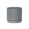 Potted VASES & PLANTERS Oslo Planter Large - Grey Fog