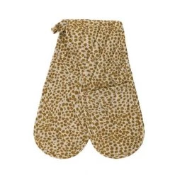 Raine & Humble Animal Print Double Oven Glove - Mustard TEA TOWELS, MITTS & CLOTHS