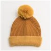 Stella & Gemma Marigold Fur Pom Pom Beanie SCARVES, CLOTHING & FASHION ACCESSORIES