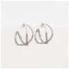 Stella & Gemma Lola Silver Hoop Earrings Metallics