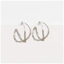 Stella & Gemma Lola Silver Hoop Earrings Metallics