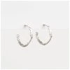 Stella & Gemma Metallics Kiara Silver Hoop Earrings