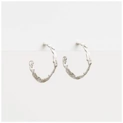 Stella & Gemma Metallics Kiara Silver Hoop Earrings