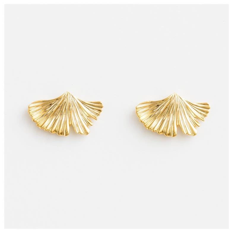 Stella & Gemma Gold Ginko Earrings