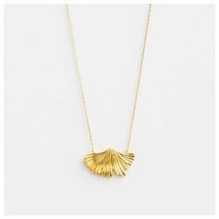 Stella & Gemma Metallics Gold Ginko Necklace