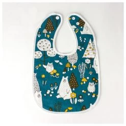 Elephant Ollie Large Baby Bib – Woodland Bear Blue Kiwiana
