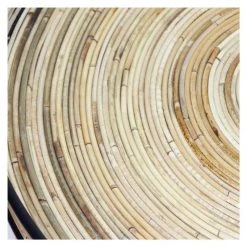 Stoneleigh & Roberson Rattan & Metal Side Table (60cm) Coastal