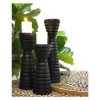 Stoneleigh & Roberson Rocco Wood Candle Holder - Black