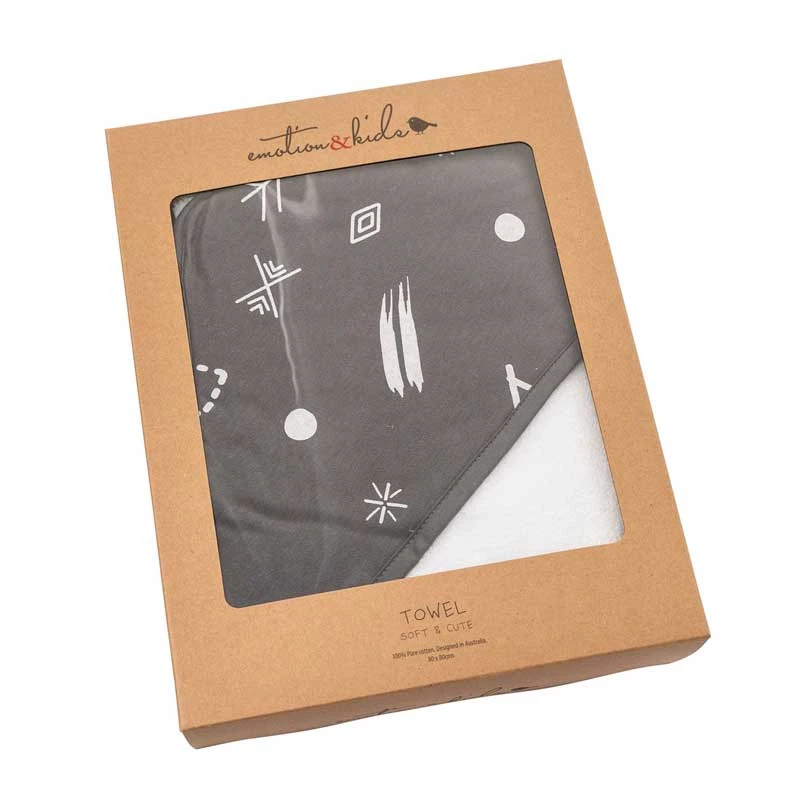 Emotion & Kids GIRLS GIFTS Charcoal Doodle Hooded Towel