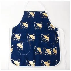 Elephant Ollie Cotton Flat Front Kids Apron – Gold Cat